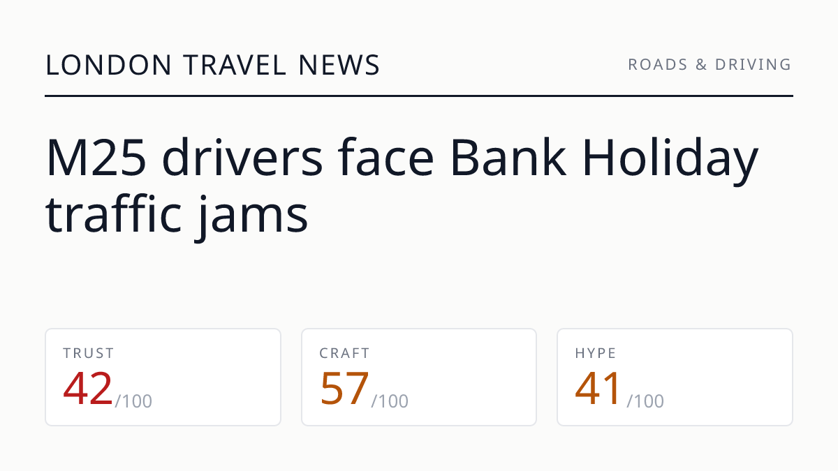 M25 drivers face Bank Holiday traffic jams