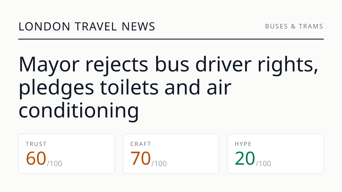Mayor rejects bus driver rights, pledges toilets and air conditioning
