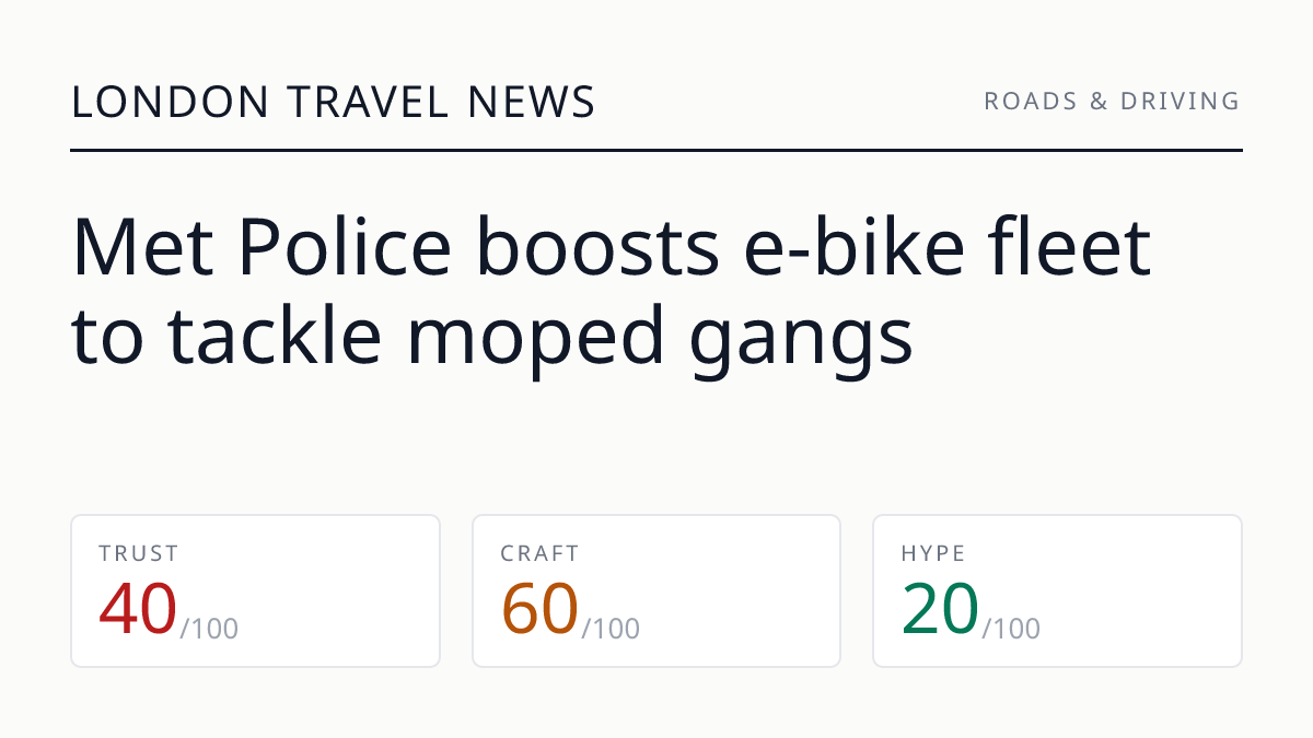 Met Police boosts e-bike fleet to tackle moped gangs