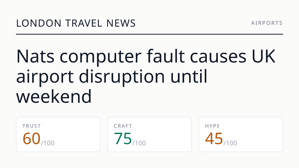 Nats computer fault causes UK airport disruption until weekend