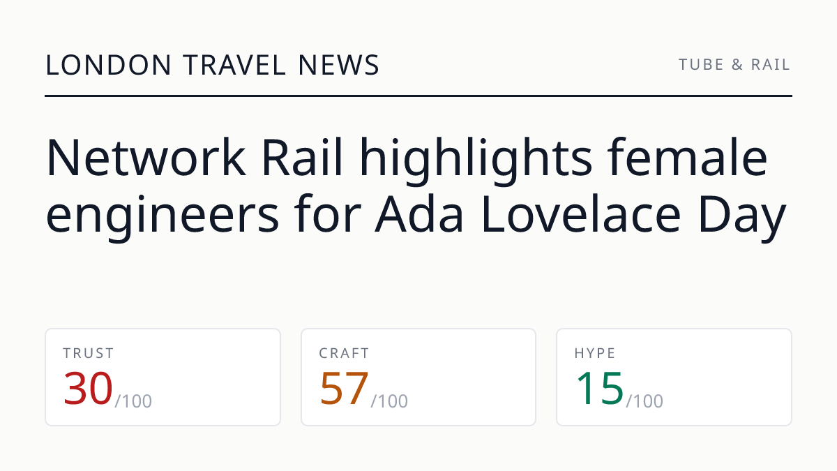 Network Rail highlights female engineers for Ada Lovelace Day