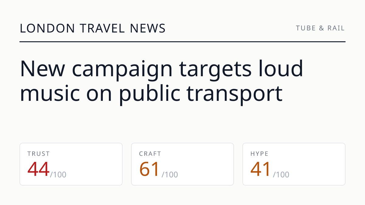 New campaign targets loud music on public transport