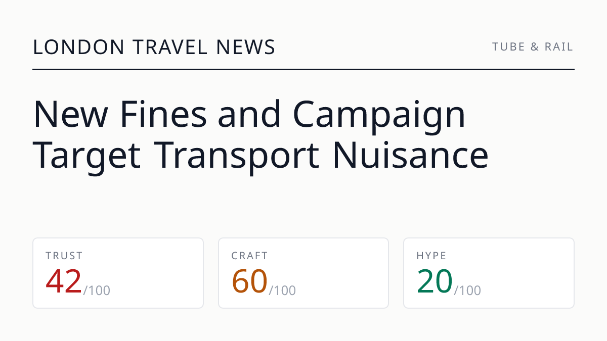 New Fines and Campaign Target Transport Nuisance