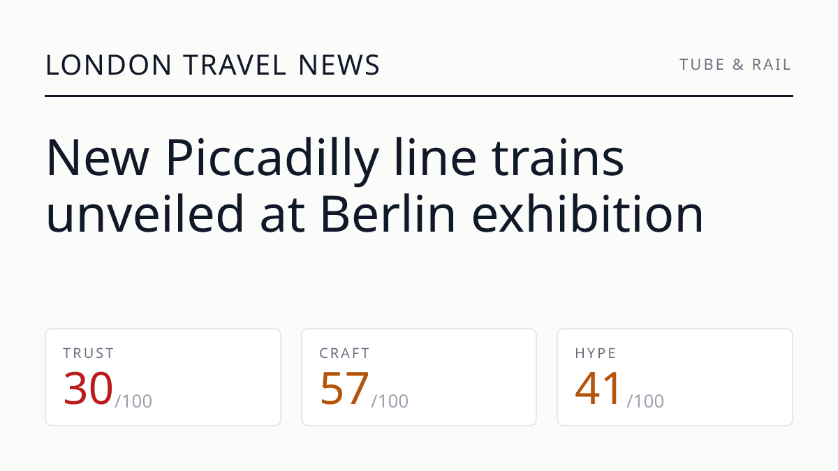 New Piccadilly line trains unveiled at Berlin exhibition