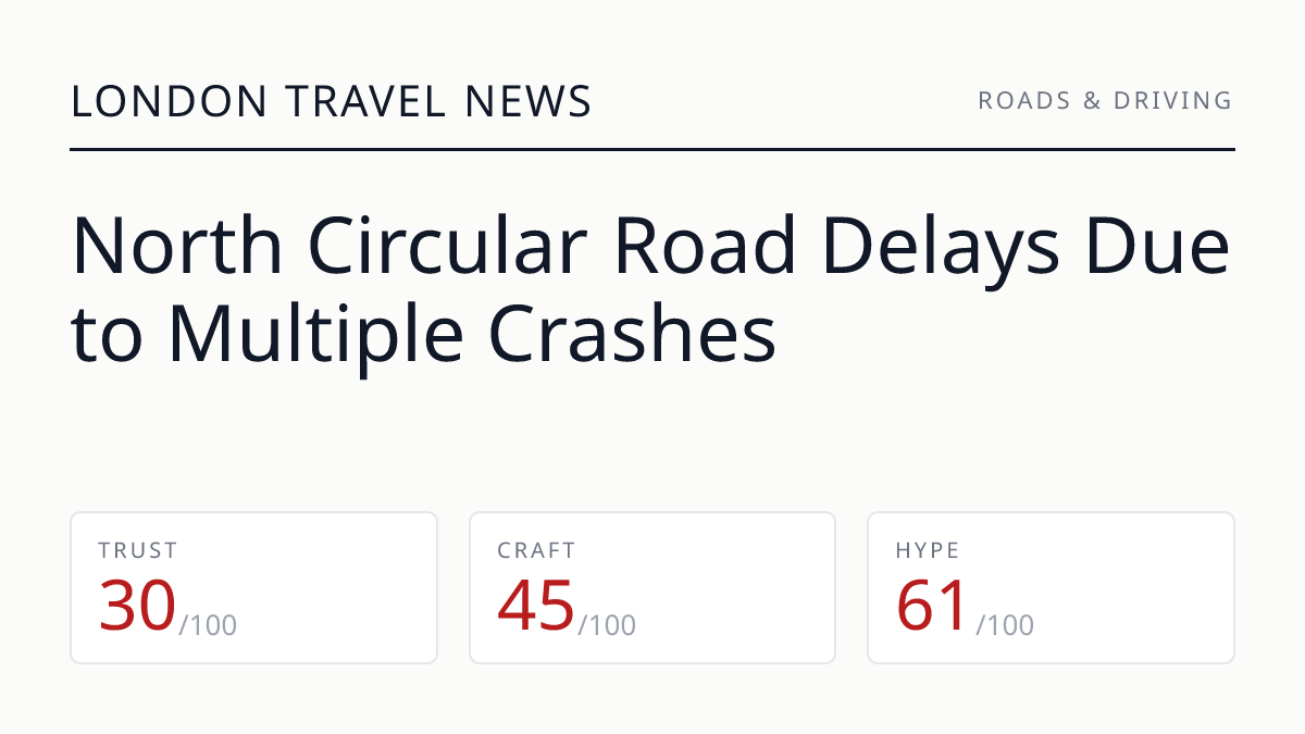 North Circular Road Delays Due to Multiple Crashes