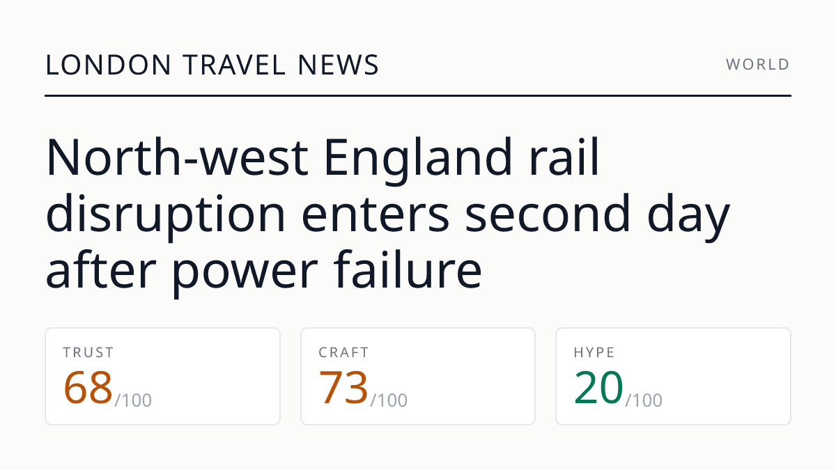 North-west England rail disruption enters second day after power failure