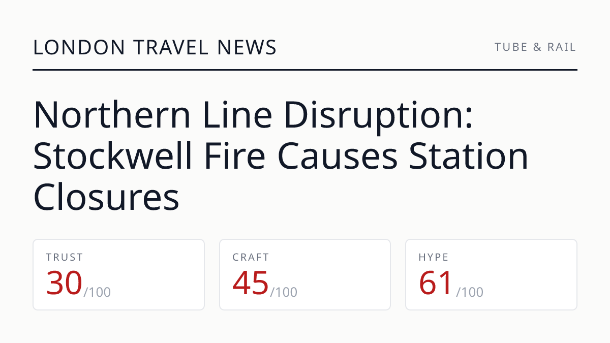 Northern Line Disruption: Stockwell Fire Causes Station Closures