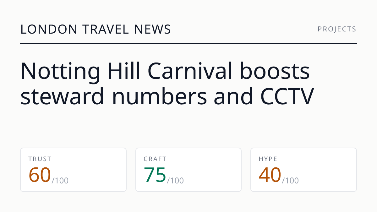Notting Hill Carnival boosts steward numbers and CCTV