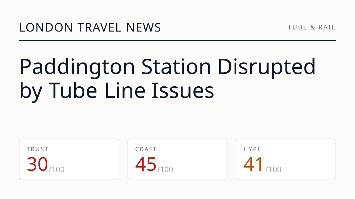 Paddington Station Disrupted by Tube Line Issues