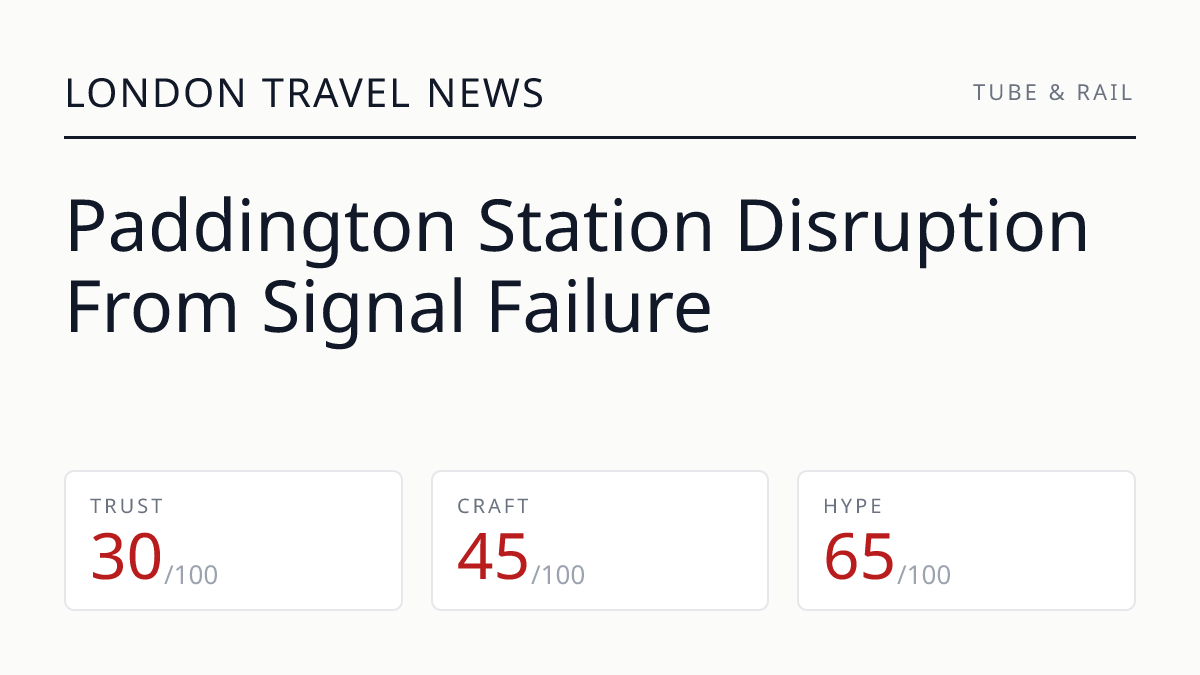 Paddington Station Disruption From Signal Failure
