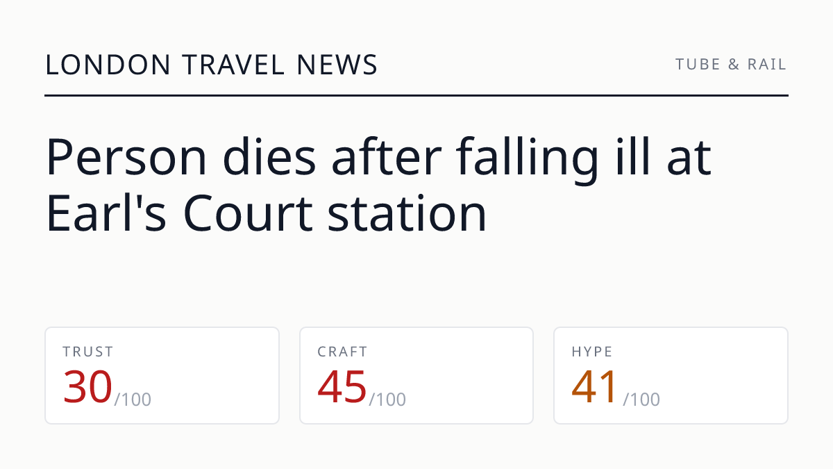 Person dies after falling ill at Earl's Court station