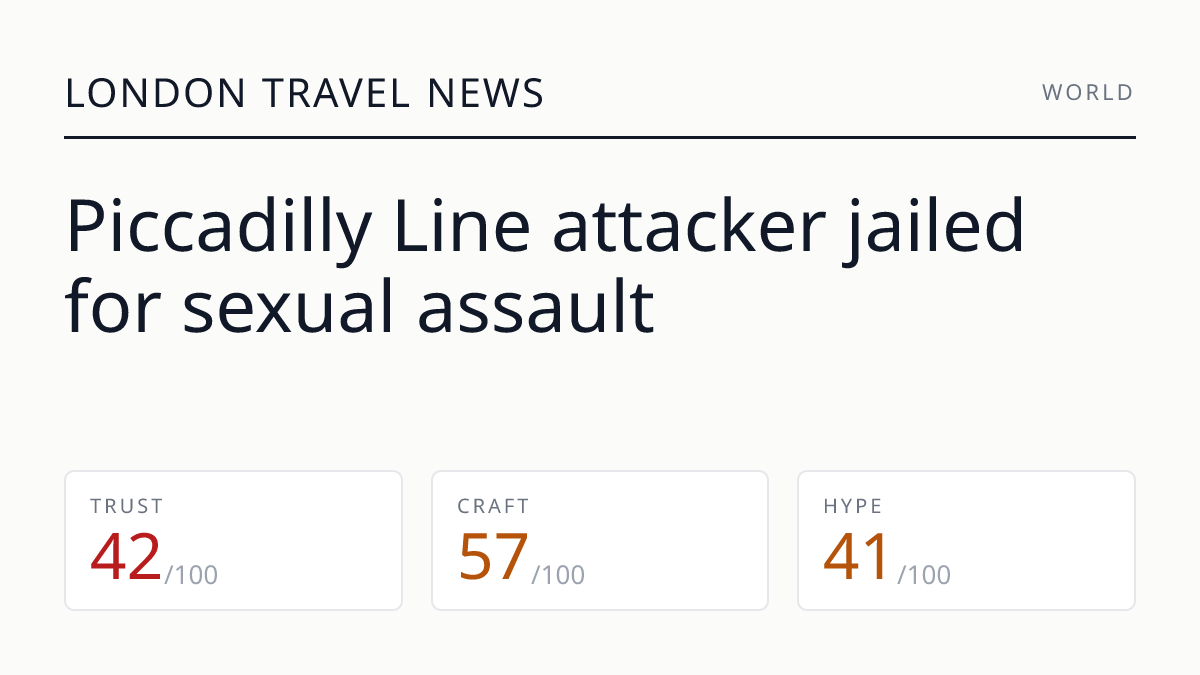 Piccadilly Line attacker jailed for sexual assault