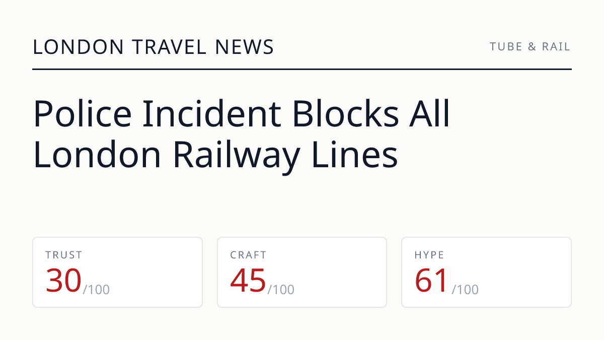 Police Incident Blocks All London Railway Lines
