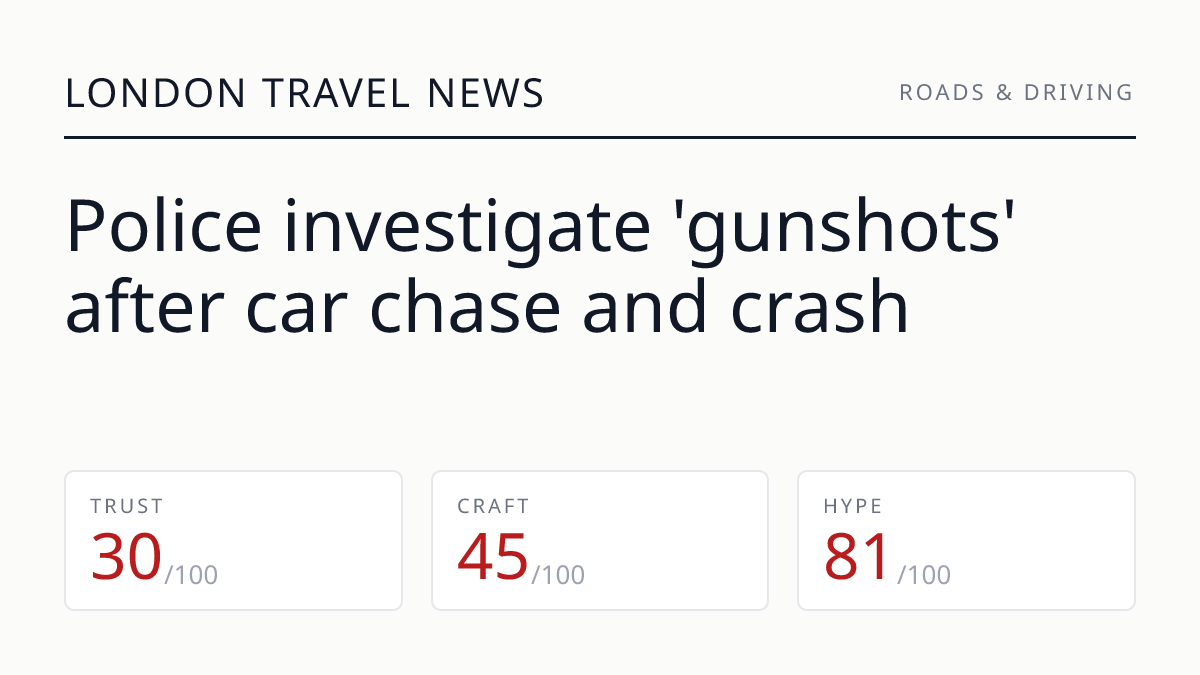 Police investigate 'gunshots' after car chase and crash
