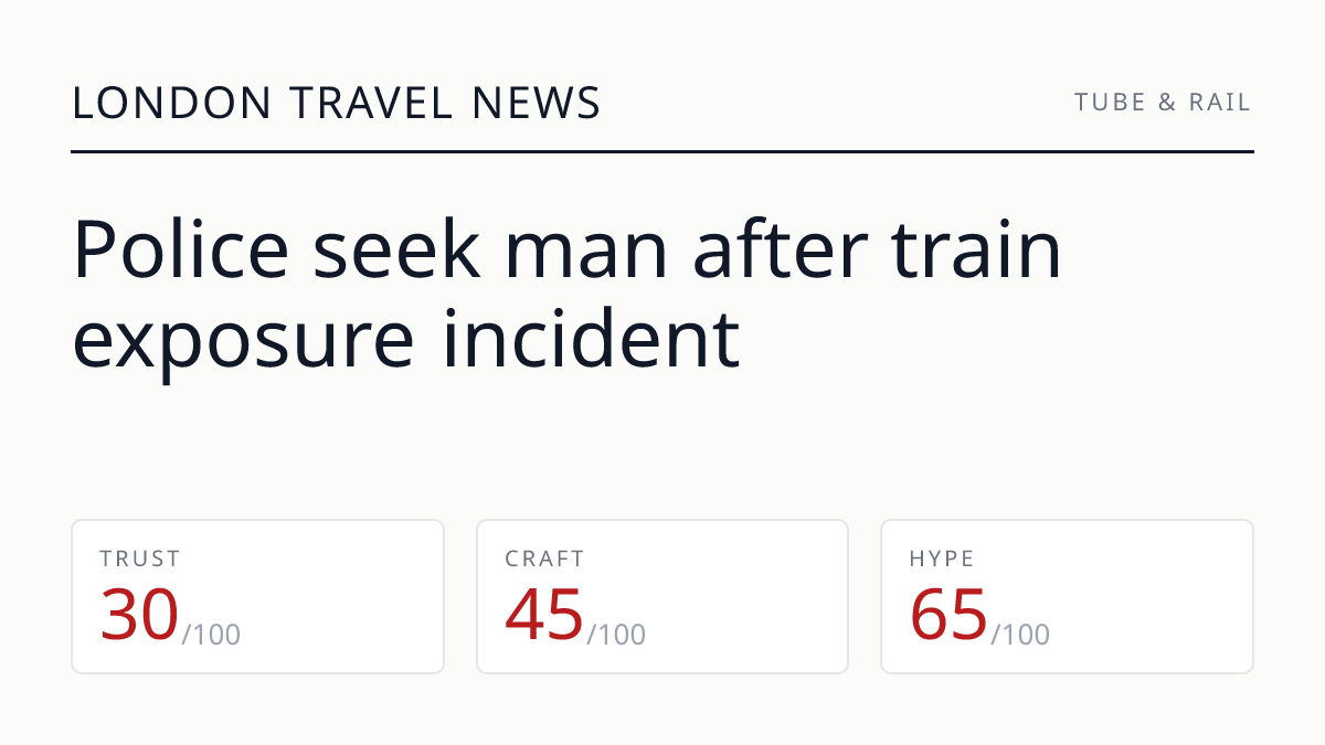 Police seek man after train exposure incident