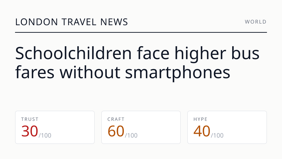Schoolchildren face higher bus fares without smartphones