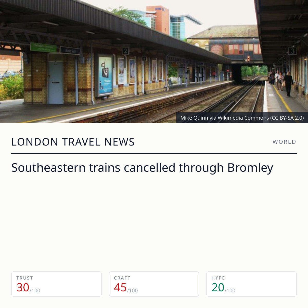 Southeastern trains cancelled through Bromley | London Travel News
