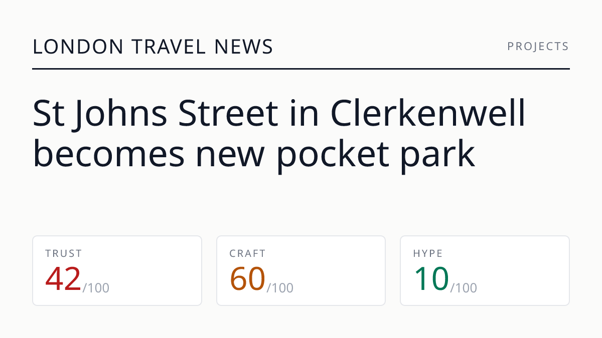St Johns Street in Clerkenwell becomes new pocket park