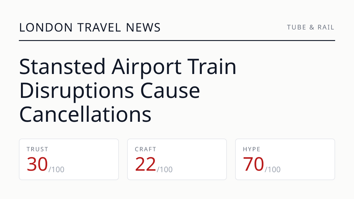 Stansted Airport Train Disruptions Cause Cancellations
