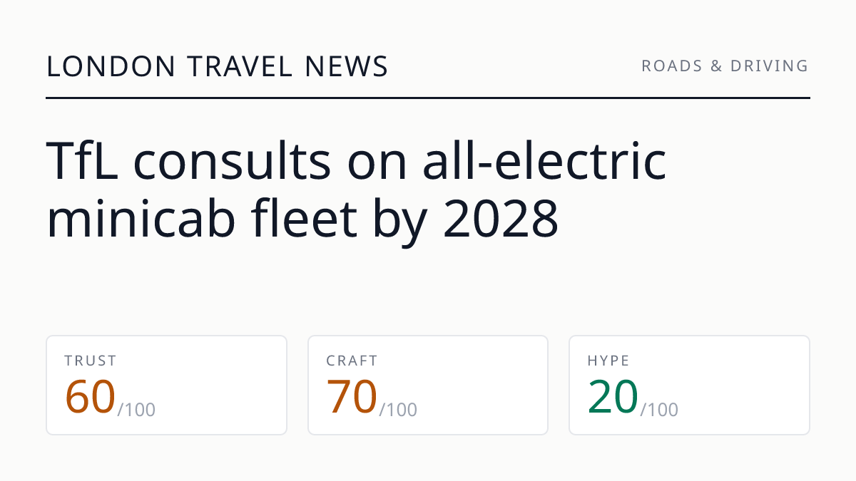 TfL consults on all-electric minicab fleet by 2028