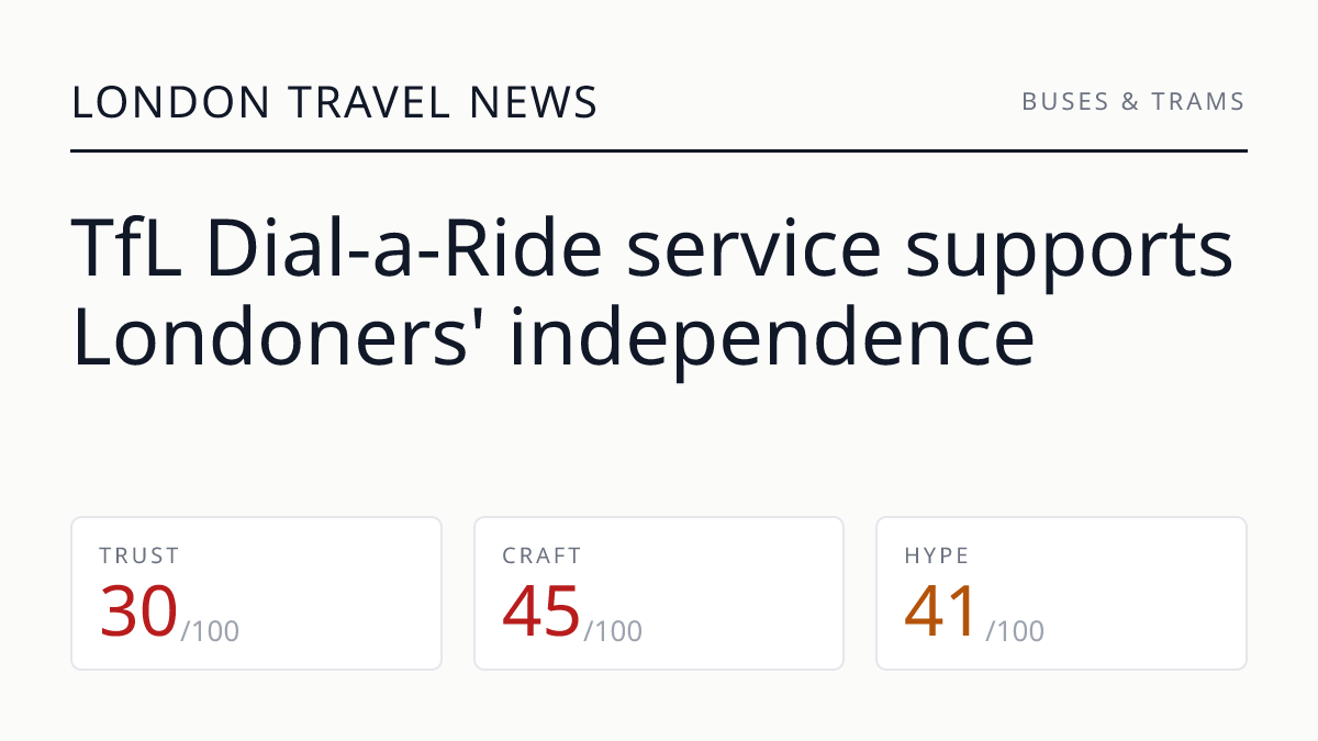 TfL Dial-a-Ride service supports Londoners' independence