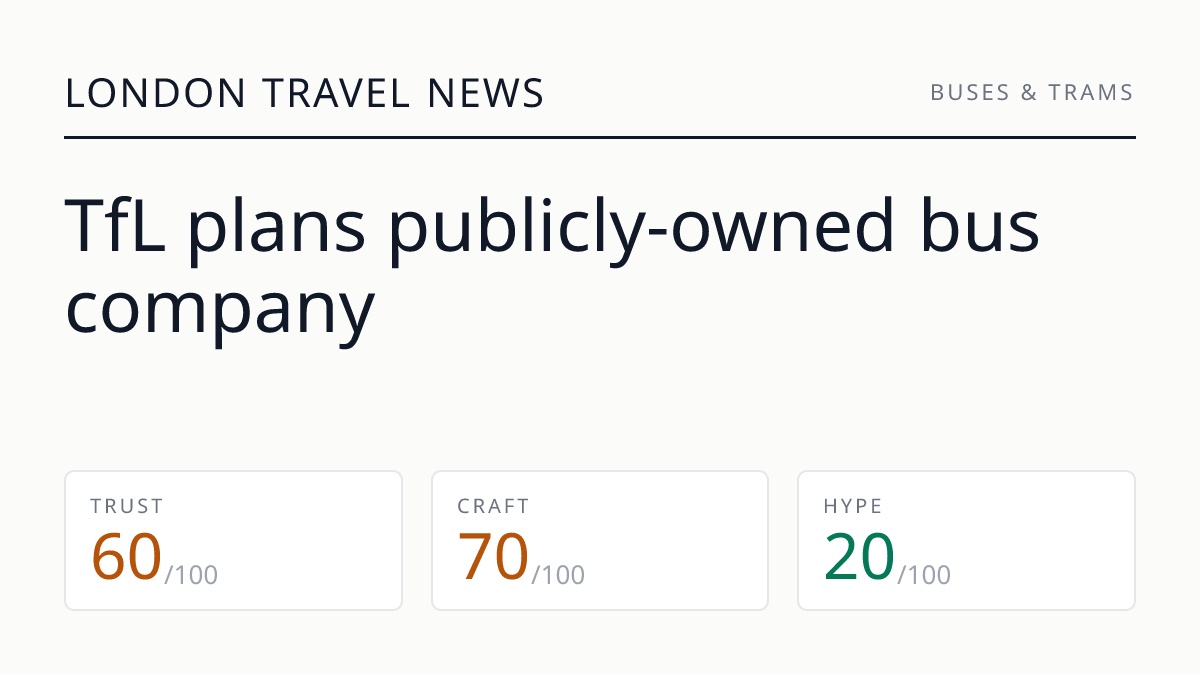 TfL plans publicly-owned bus company