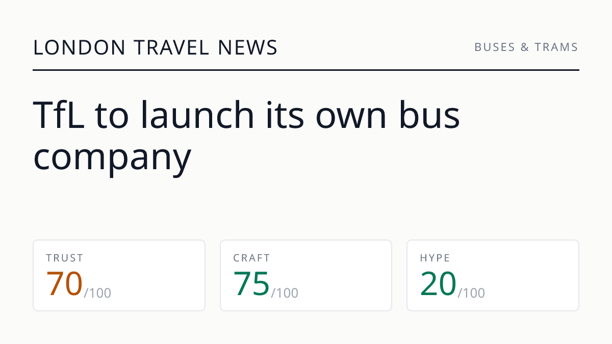 TfL to launch its own bus company