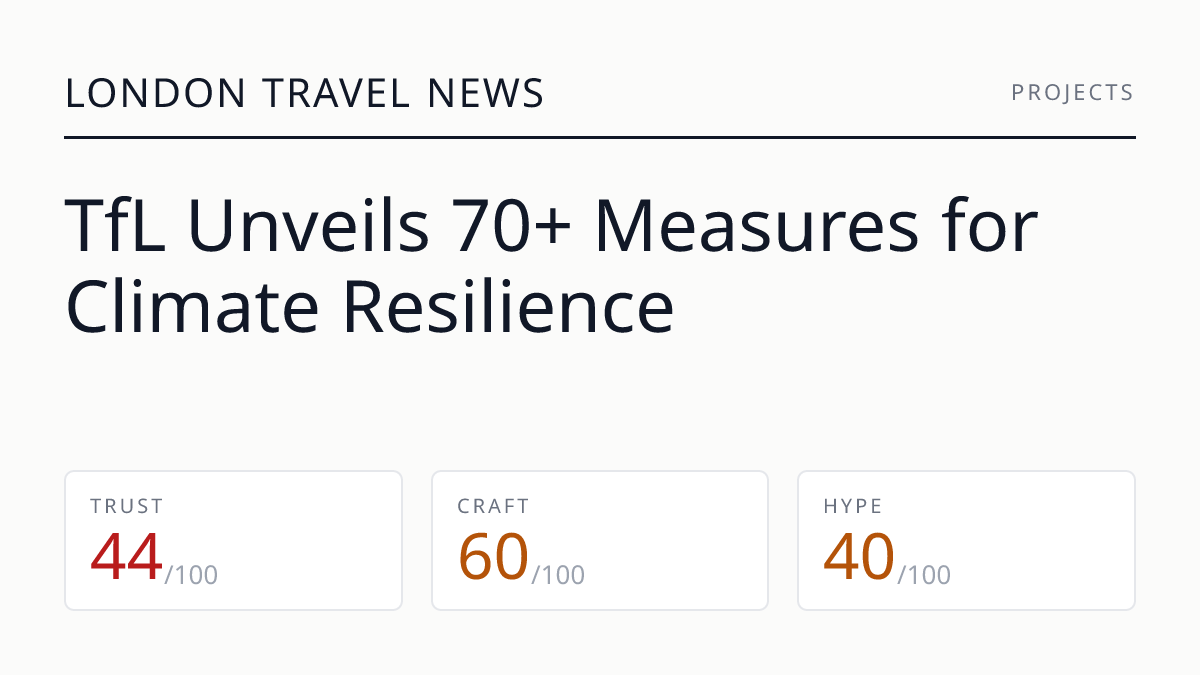 TfL Unveils 70+ Measures for Climate Resilience