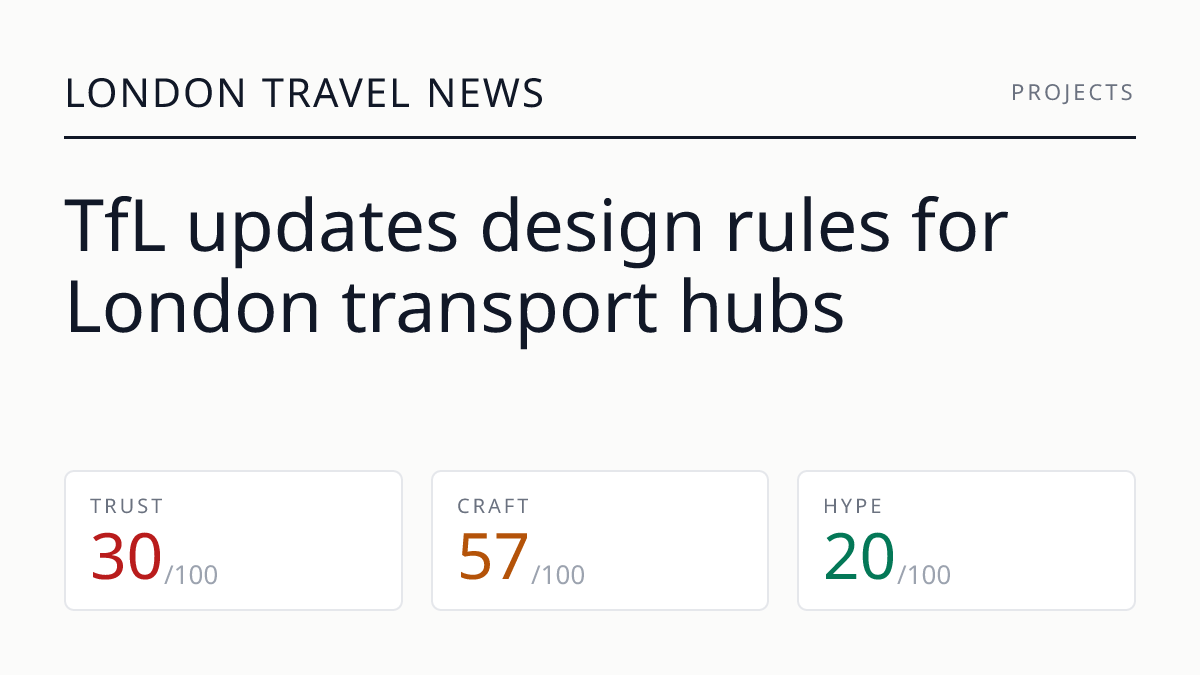 TfL updates design rules for London transport hubs