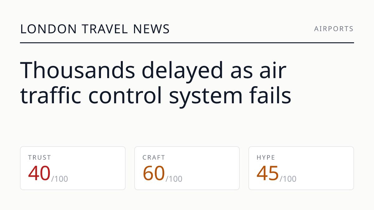 Thousands delayed as air traffic control system fails
