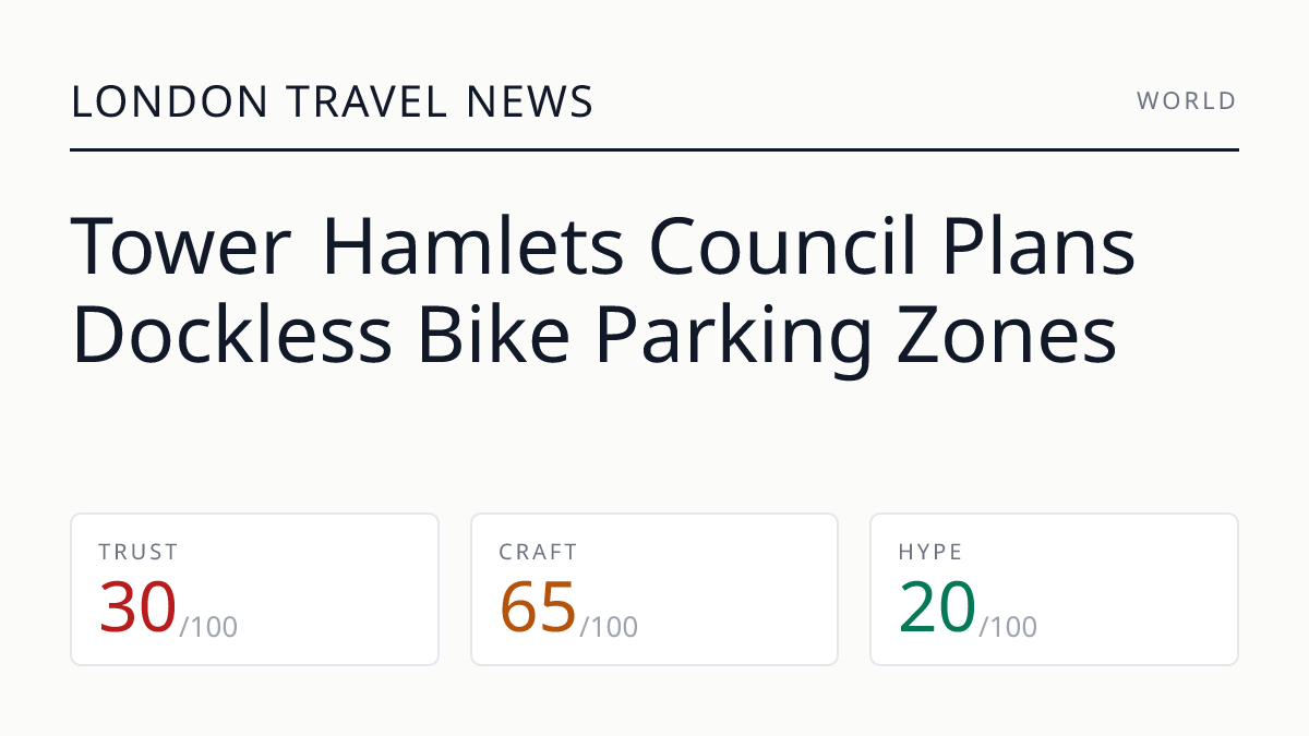 Tower Hamlets Council Plans Dockless Bike Parking Zones