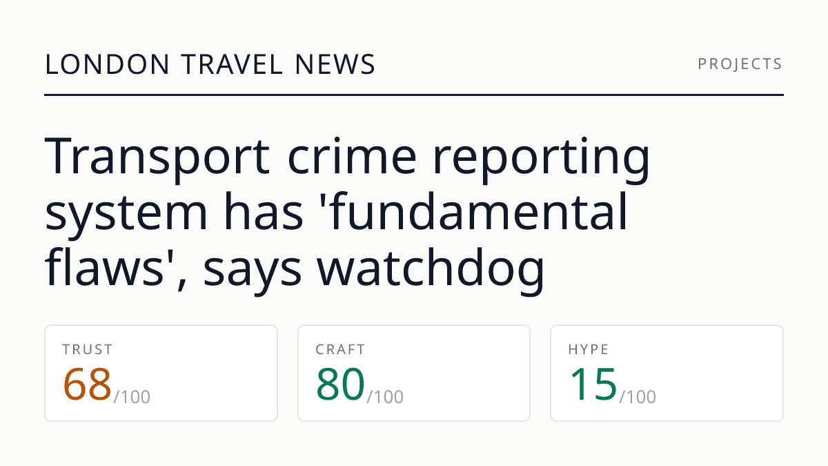 Transport crime reporting system has 'fundamental flaws', says watchdog