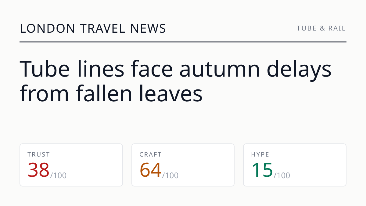 Tube lines face autumn delays from fallen leaves