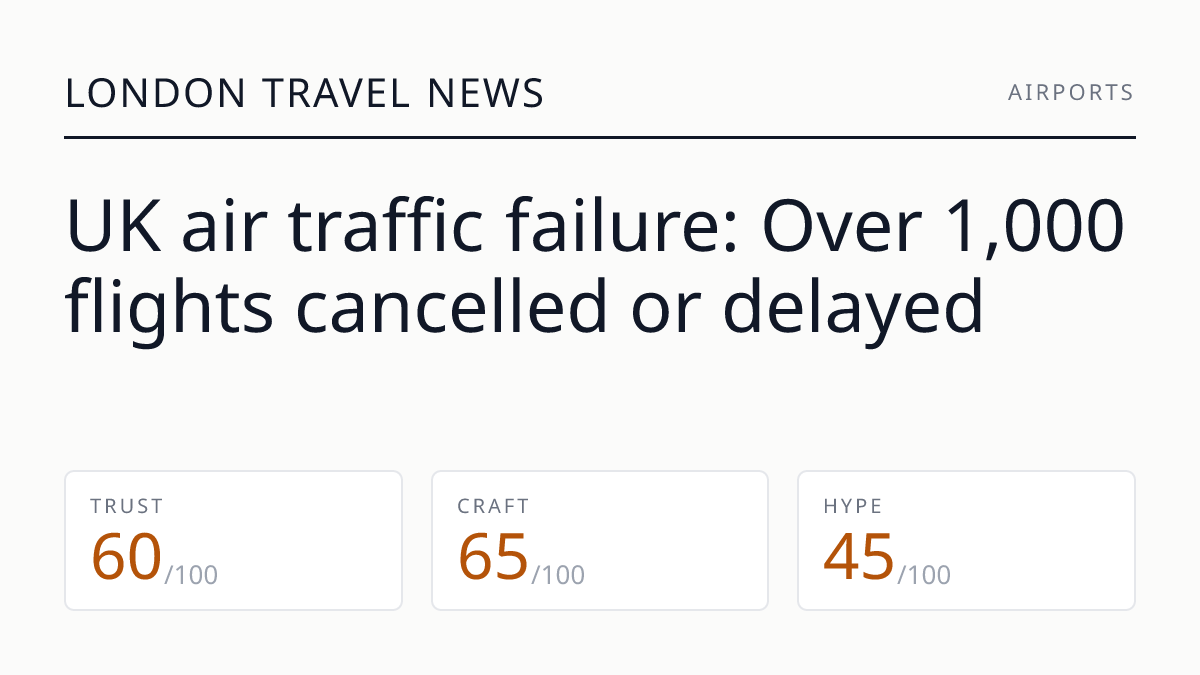 UK air traffic failure: Over 1,000 flights cancelled or delayed