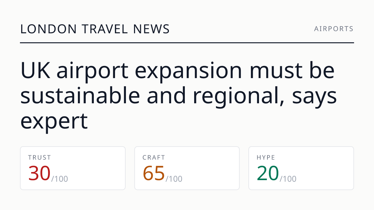 UK airport expansion must be sustainable and regional, says expert