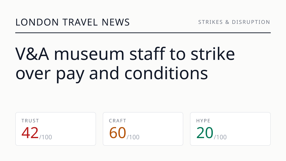 V&A museum staff to strike over pay and conditions