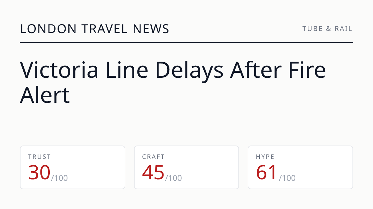 Victoria Line Delays After Fire Alert
