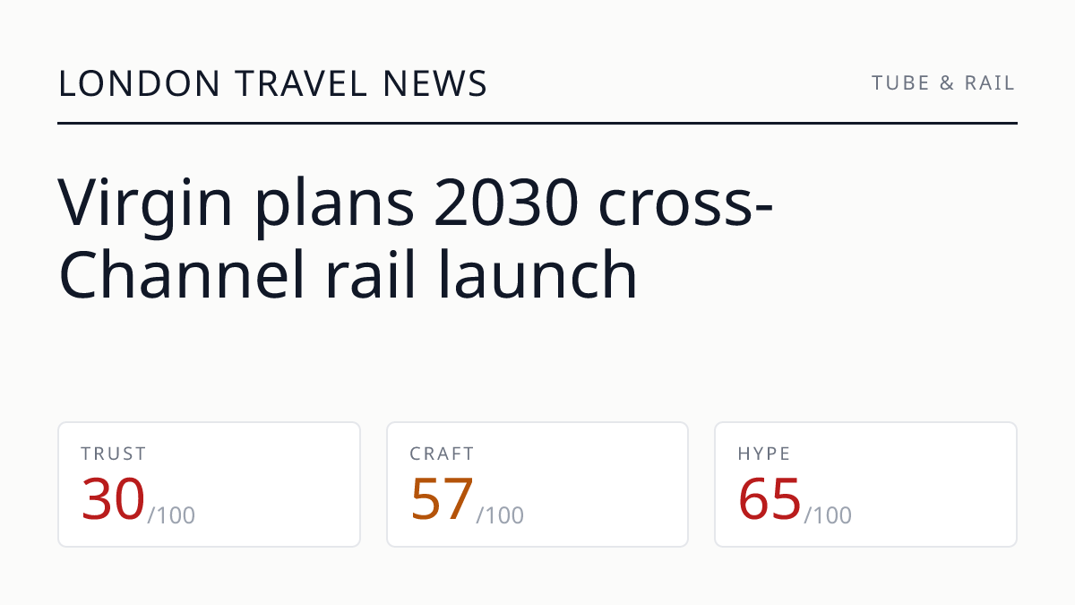 Virgin plans 2030 cross-Channel rail launch