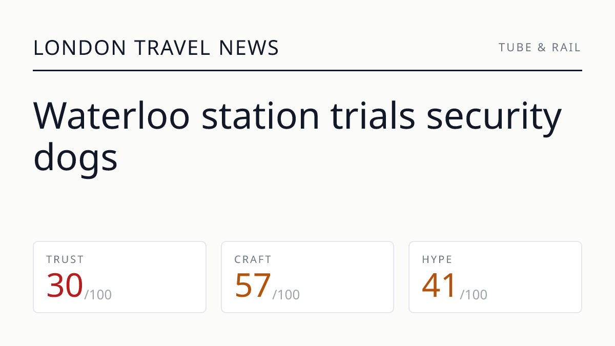 Waterloo station trials security dogs
