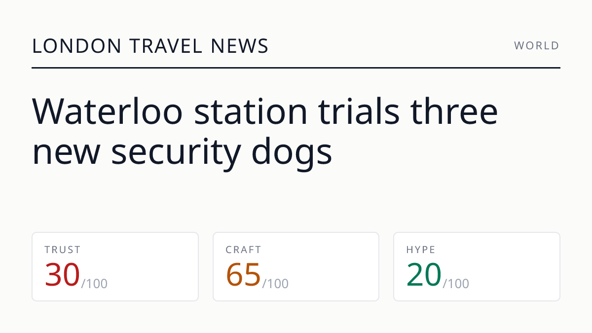 Waterloo station trials three new security dogs